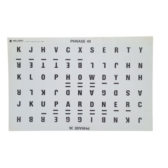 Wheel of Fortune Vintage Game Pieces Replacement Parts Puzzle Chart Solution - Picture 4 of 8
